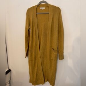LOFT Mustard Longline Cardigan